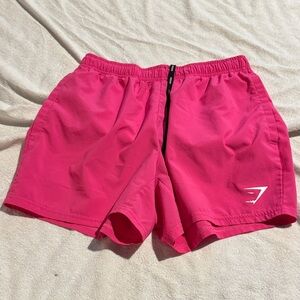 Gymshark Hot Pink Athletic Shorts, size small, hot pink